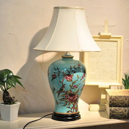歐式田園彩繪花鳥陶瓷臺(tái)燈 點(diǎn)亮家居的藝術(shù)之光